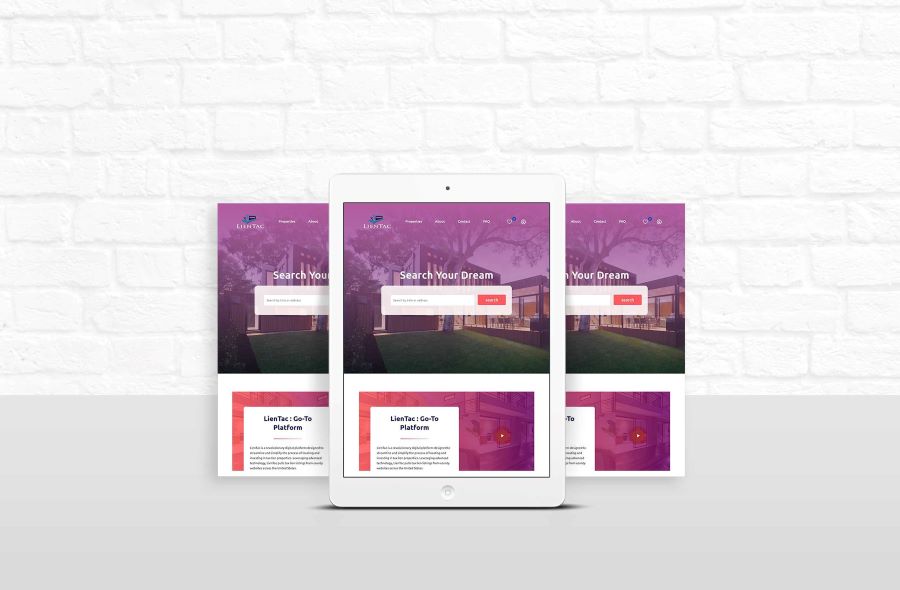 A nice real estate website mockup