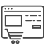 An ecommerce store icon that denotes services for developing ecommerce web application