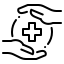Healthcare related icon that denotes services for healthcare website design